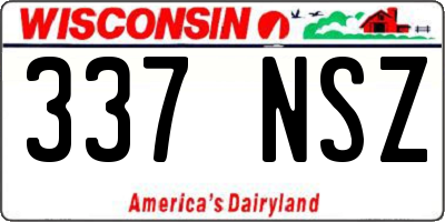 WI license plate 337NSZ