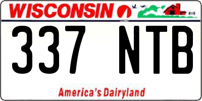 WI license plate 337NTB
