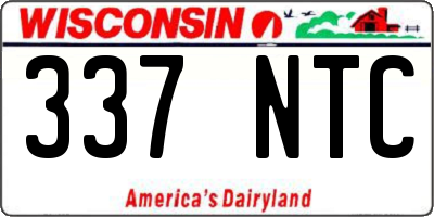 WI license plate 337NTC