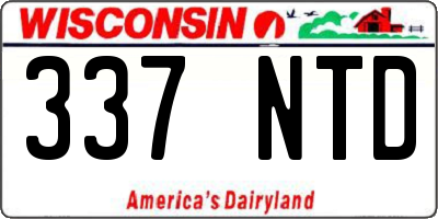 WI license plate 337NTD