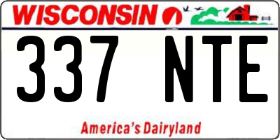 WI license plate 337NTE