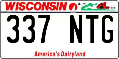 WI license plate 337NTG