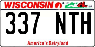 WI license plate 337NTH