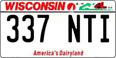 WI license plate 337NTI