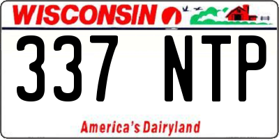 WI license plate 337NTP