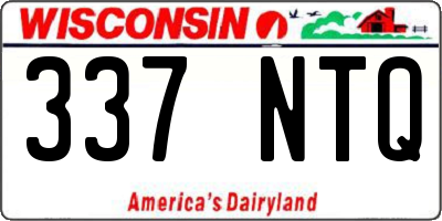 WI license plate 337NTQ