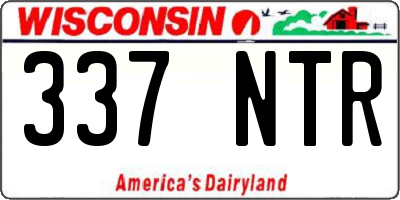 WI license plate 337NTR