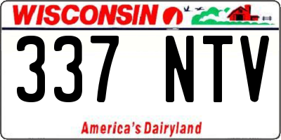 WI license plate 337NTV