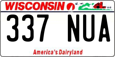 WI license plate 337NUA