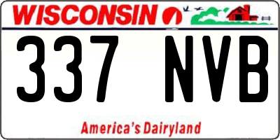 WI license plate 337NVB