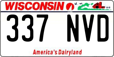 WI license plate 337NVD