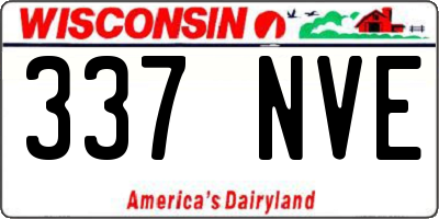 WI license plate 337NVE