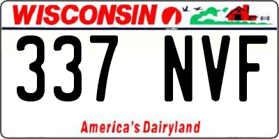 WI license plate 337NVF