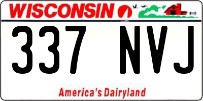 WI license plate 337NVJ