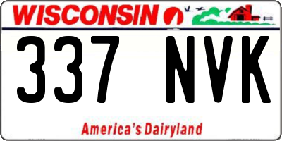 WI license plate 337NVK