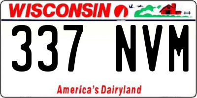 WI license plate 337NVM