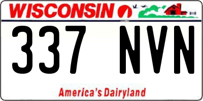 WI license plate 337NVN