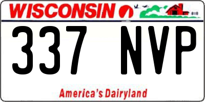 WI license plate 337NVP