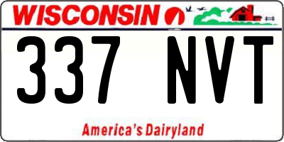 WI license plate 337NVT