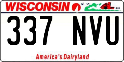 WI license plate 337NVU