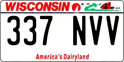 WI license plate 337NVV