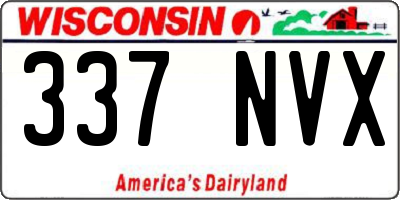 WI license plate 337NVX