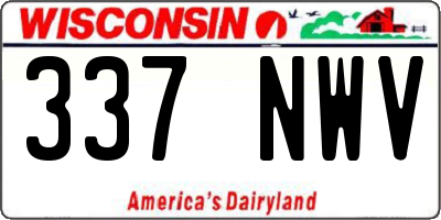 WI license plate 337NWV