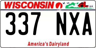 WI license plate 337NXA