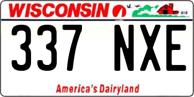 WI license plate 337NXE