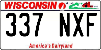 WI license plate 337NXF