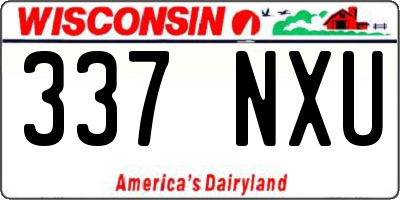 WI license plate 337NXU