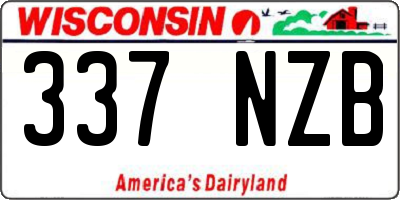 WI license plate 337NZB