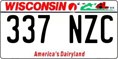 WI license plate 337NZC