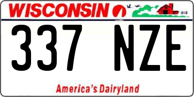 WI license plate 337NZE