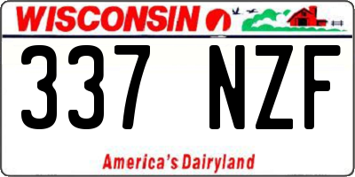 WI license plate 337NZF