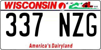 WI license plate 337NZG