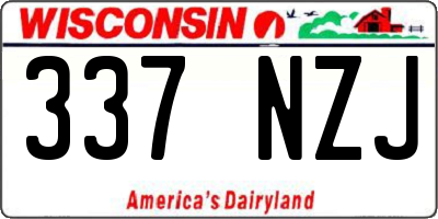 WI license plate 337NZJ