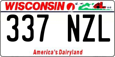 WI license plate 337NZL