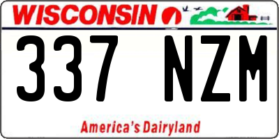 WI license plate 337NZM