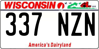 WI license plate 337NZN