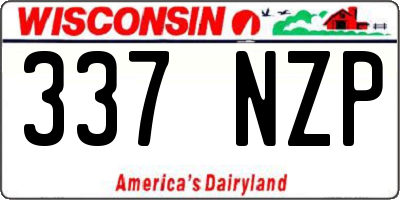WI license plate 337NZP