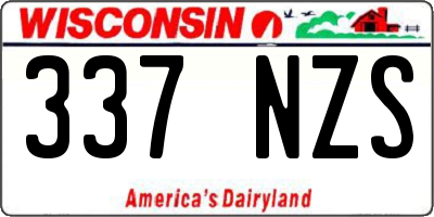 WI license plate 337NZS