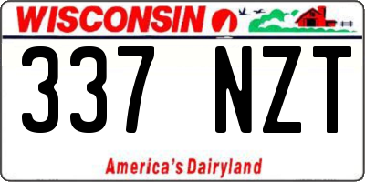 WI license plate 337NZT