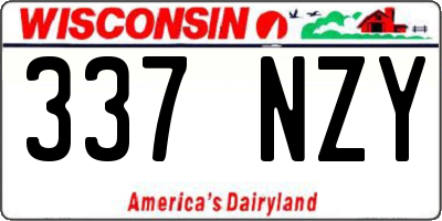 WI license plate 337NZY