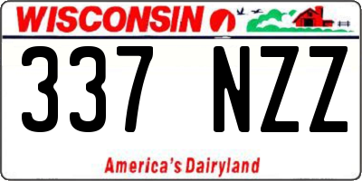 WI license plate 337NZZ