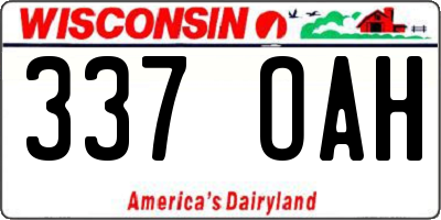 WI license plate 337OAH