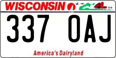 WI license plate 337OAJ