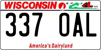 WI license plate 337OAL