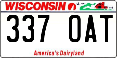 WI license plate 337OAT