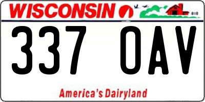 WI license plate 337OAV